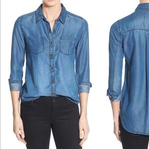 Nordstrom Caslon Blue Denim Shirt